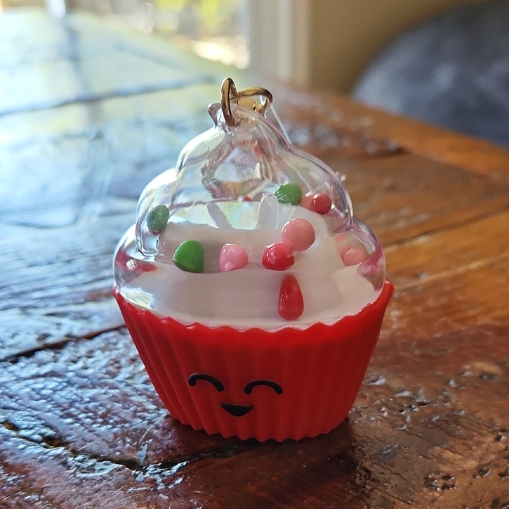 Cute Red Cupcake Charm with Sprinkles PocketBac Holder